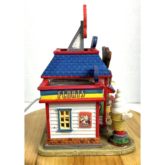 Lemax Village Ceramic TWIRLY'S SOFT SERVE Ice Cream 2007 Light Box Rare - Picture 10 of 14
